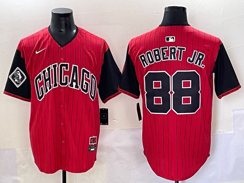 Men 2025 Chicago White Sox #88 Robert jr Red Joint Name Nike MLB Jersey style 101->chicago white sox->MLB Jersey